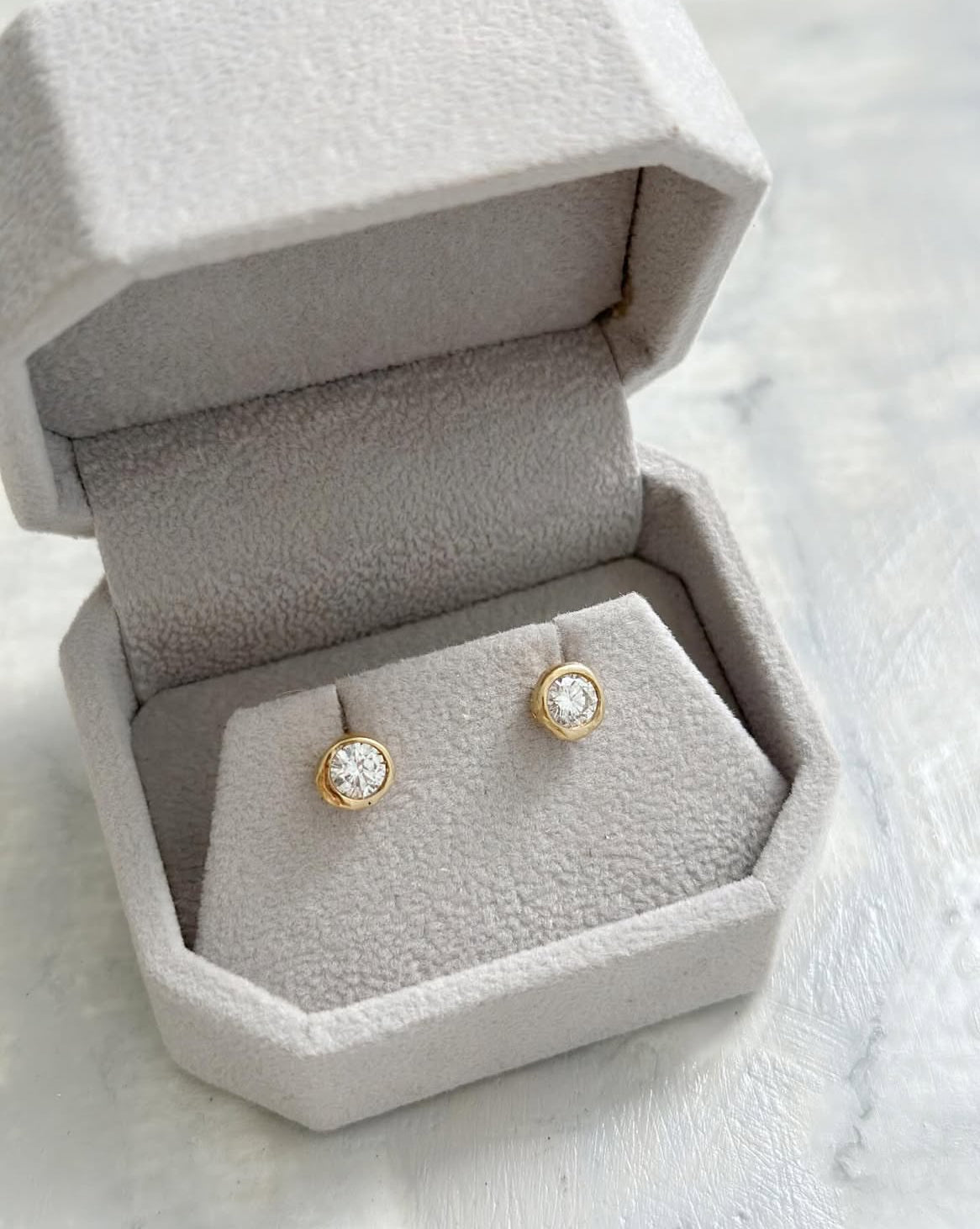 Diamond Bezel Studs