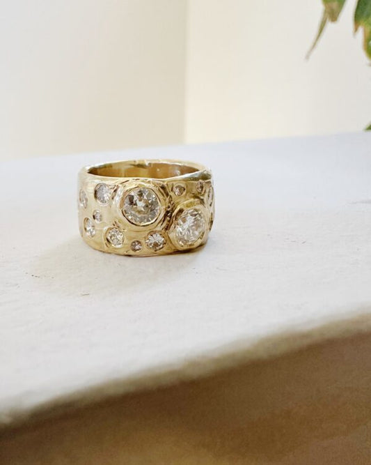 Wide Diamond Band