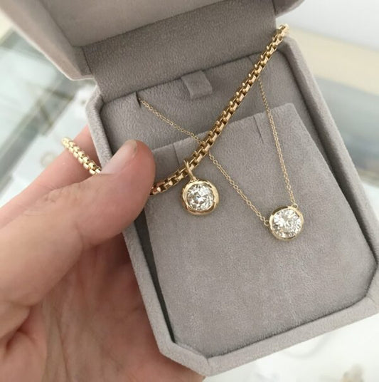 Diamond Solitaire Necklaces
