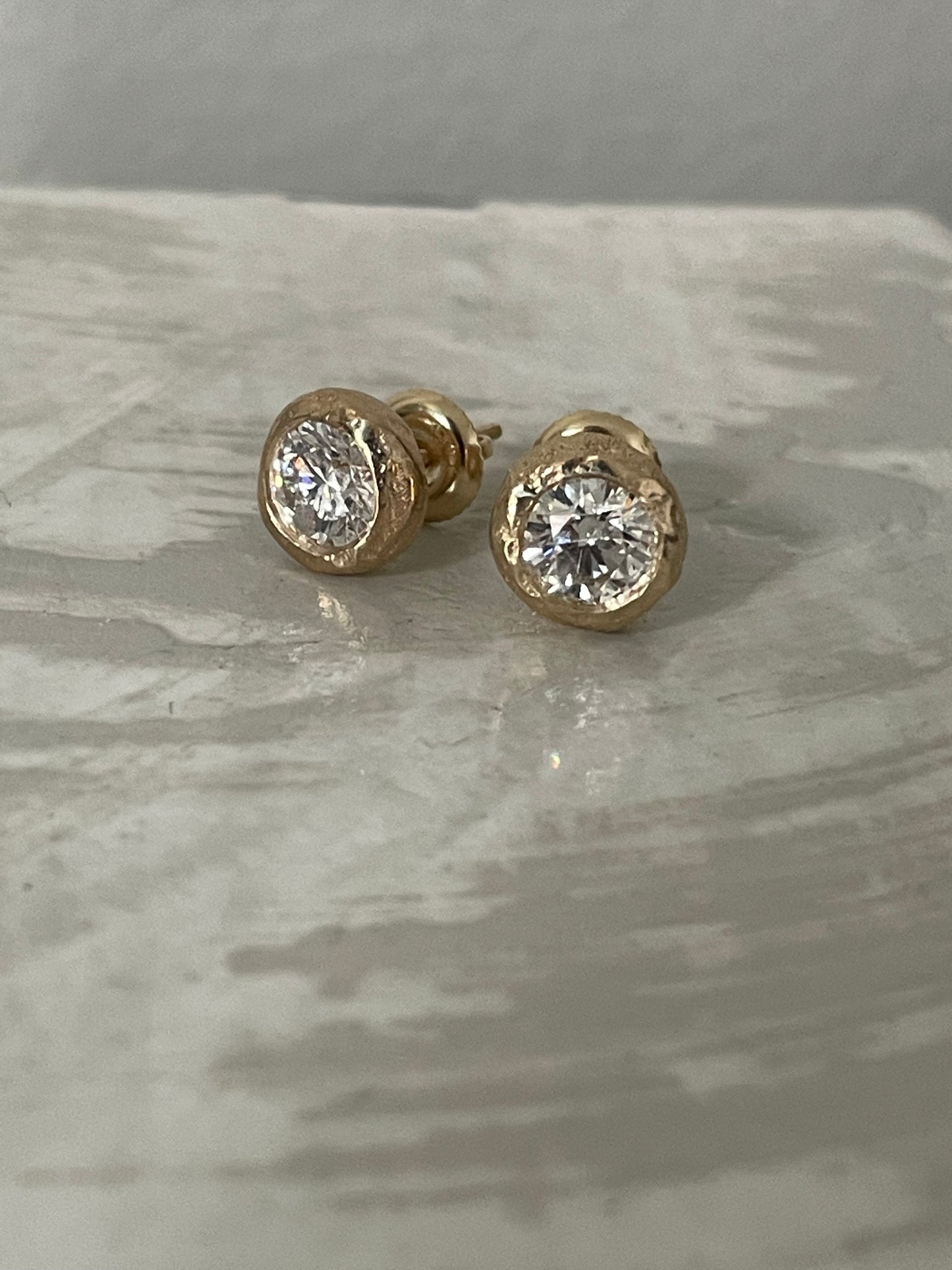 Diamond Bezel Studs