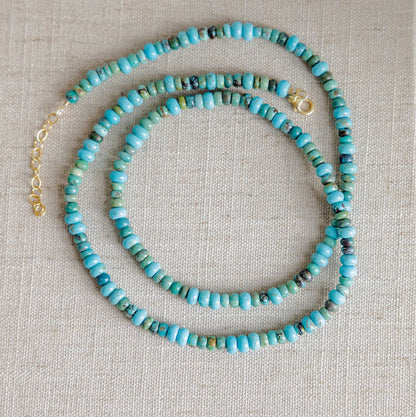 Long turquoise