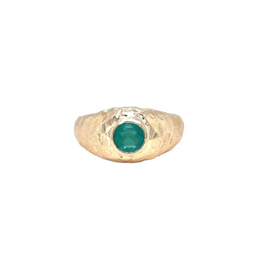 Domed Emerald Round