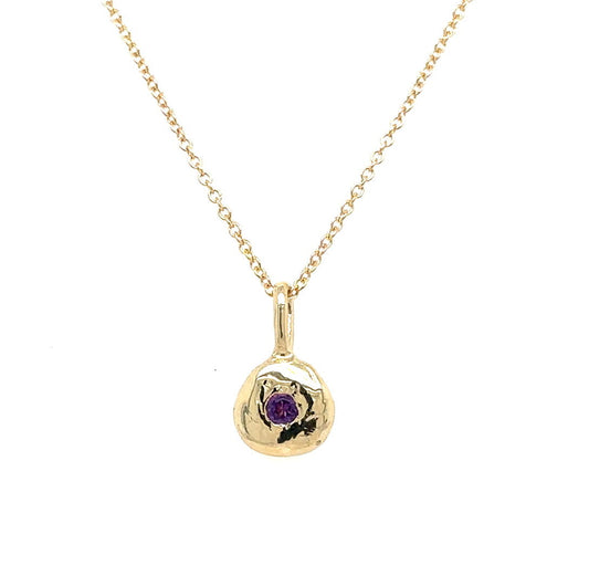 Amethyst Pebble Pendant