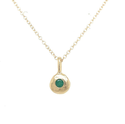 Emerald Pebble Pendant