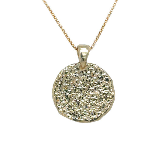 Pebbled Disc Pendant