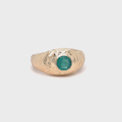 Domed Emerald Round