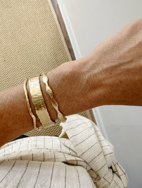 Wide Molten Bangle