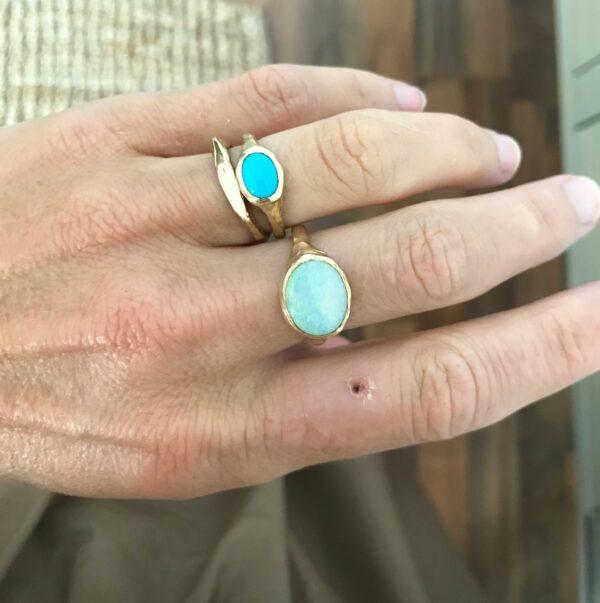 Custom turquoise rings